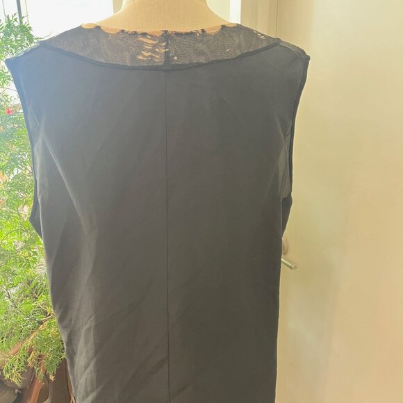 VIVIANA UCHITEL Black Silk Tank Size Large - Picture 5 of 8